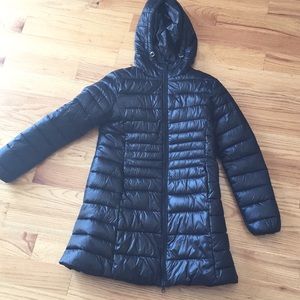 Long black Puffer Coat
